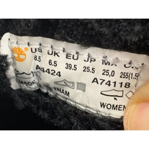 Timberland Skyla Bay Womens Leather Ankle Boots Size 8 Black Fleece U10662 - Picture 5 of 13